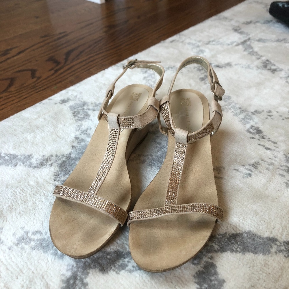 Rhinestone Wedges- Size 8.5